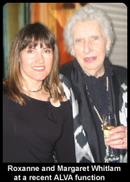 Roxanne and Margaret Whitlam at a recent ALVA function