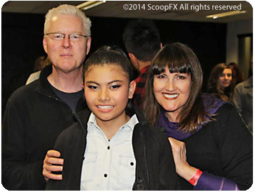 Stephen Kiely, Marlisa Punzalan and Roxanne Kiely at X-Factor 2014